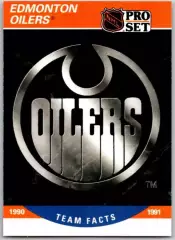 Хоккей. Карточка Логотип/Эмблема Edmonton Oilers/Эдмонтон Ойлерз НХЛ/NHL 1990-91