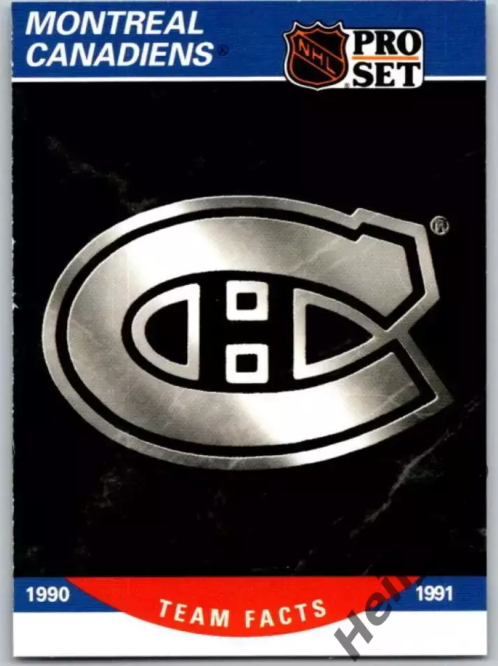 Хоккей. Карточка Логотип/Эмблема Montreal Canadiens/Монреаль Канадиенс НХЛ/NHL