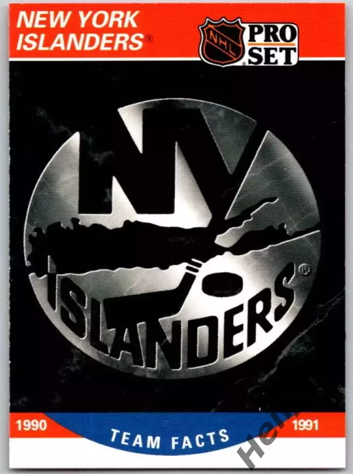 Хоккей. Карточка Логотип/Эмблема New York Islanders/Нью-Йорк Айлендерс НХЛ/NHL