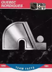 Хоккей. Карточка Логотип/Эмблема Quebec Nordiques/Квебек Нордикс НХЛ/NHL 1990-91