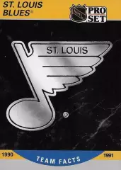 Хоккей Карточка Логотип/Эмблема St. Louis Blues/Сент-Луис Блюз НХЛ/NHL 1990-1991