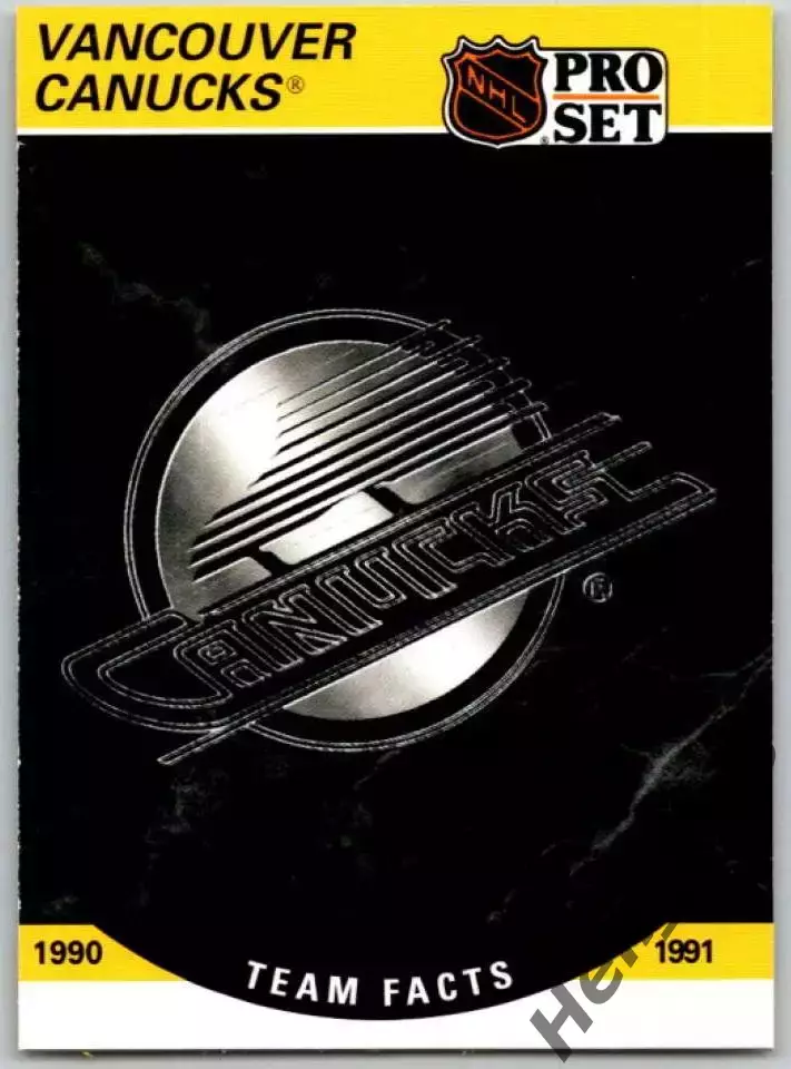 Хоккей. Карточка Логотип/Эмблема Vancouver Canucks/Ванкувер Кэнакс НХЛ/NHL