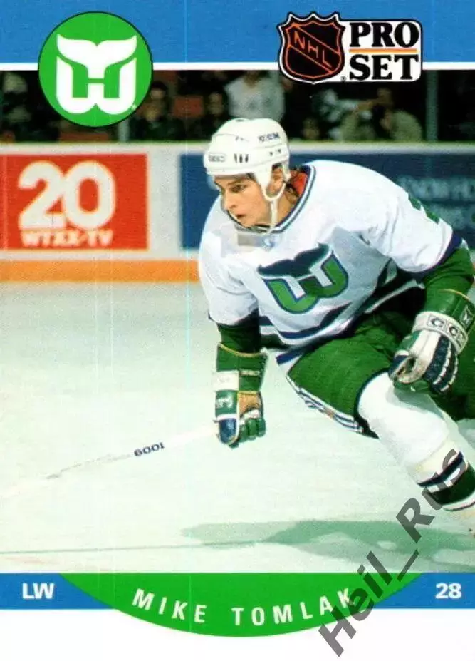 Карточка Mike Tomlak/Майк Томлак (Hartford Whalers / Хартфорд Уэйлерс) НХЛ/NHL