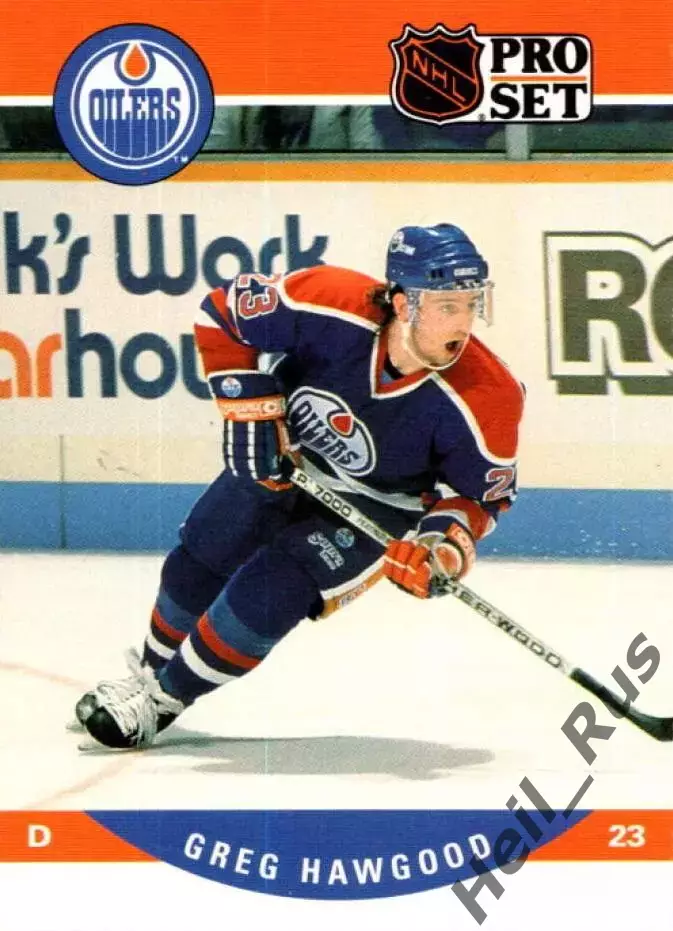 Хоккей Карточка Greg Hawgood/Грег Хоугуд Edmonton Oilers/Эдмонтон Ойлерз НХЛ/NHL