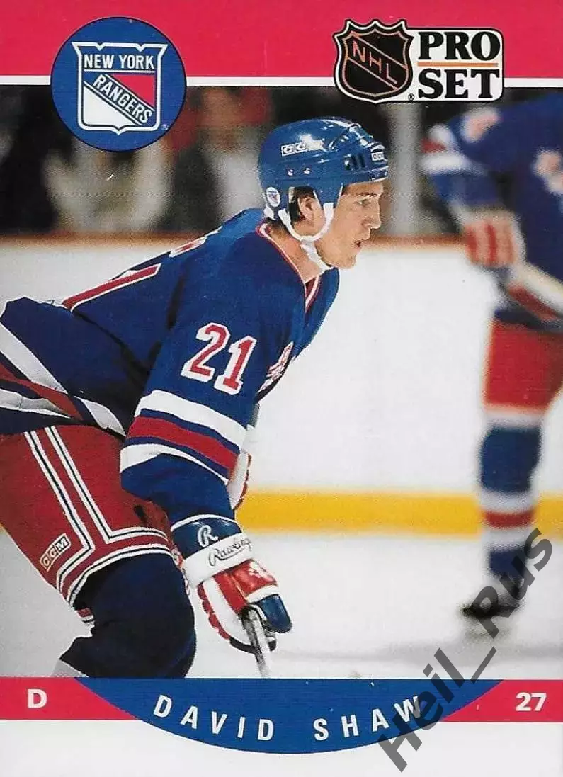 Хоккей Карточка David Shaw/Дэвид Шоу New York Rangers/Нью-Йорк Рейнджерс НХЛ NHL