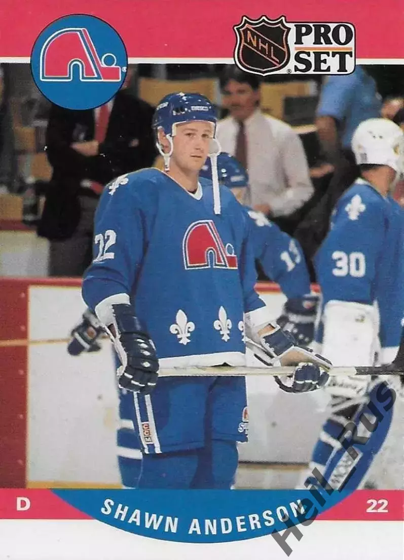 Карточка Shawn Anderson/Шон Андерсон (Quebec Nordiques/Квебек Нордикс) НХЛ/NHL