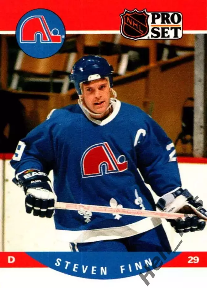 Хоккей; Карточка Steven Finn/Стивен Финн Quebec Nordiques/Квебек Нордикс НХЛ/NHL