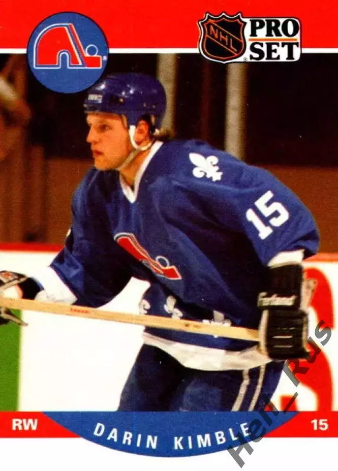 Хоккей Карточка Darin Kimble/Дарин Кимбл Quebec Nordiques/Квебек Нордикс НХЛ/NHL