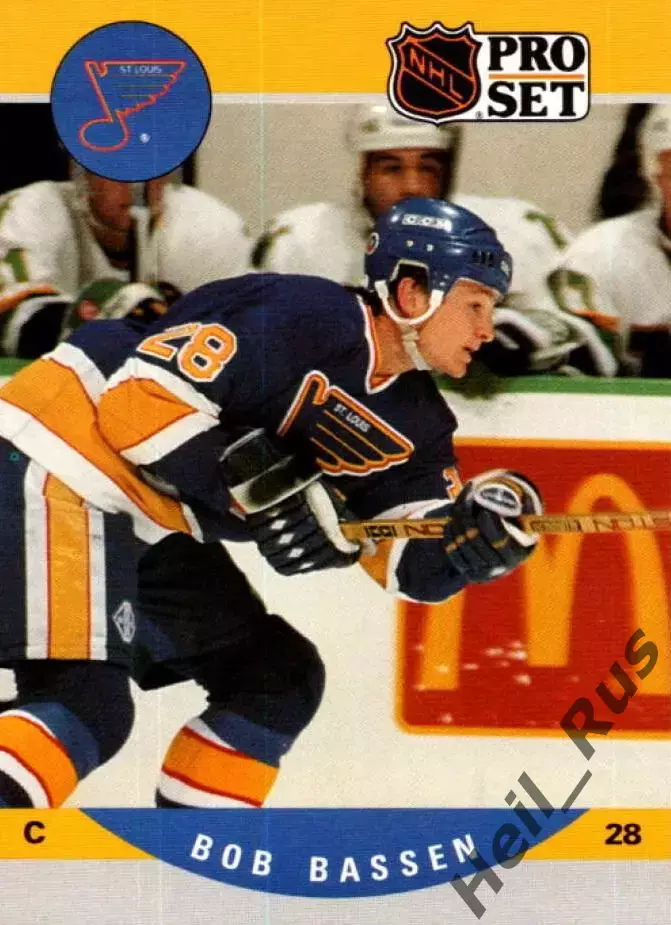 Хоккей Карточка Bob Bassen/Боб Бассен (St. Louis Blues/Сент-Луис Блюз) НХЛ/NHL