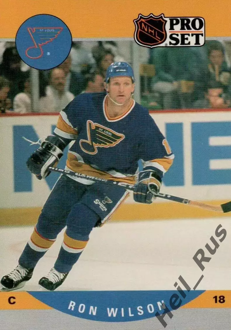 Хоккей; Карточка Ron Wilson/Рон Уилсон (St. Louis Blues/Сент-Луис Блюз) НХЛ/NHL