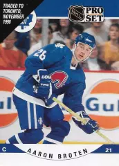 Карточка Aaron Broten/Аарон Бротен (Квебек Нордикс/Торонто Мейпл Лифс) НХЛ/NHL