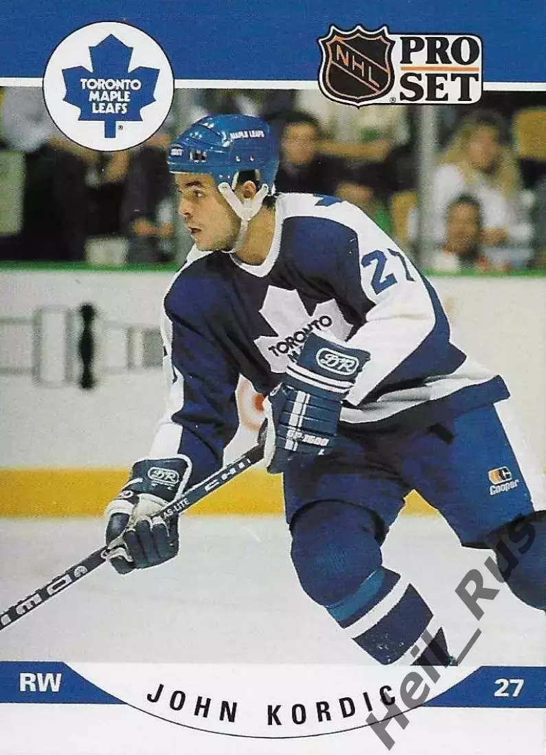 Карточка John Kordic/Джон Кордик Toronto Maple Leafs/Торонто Мейпл Лифс НХЛ/NHL