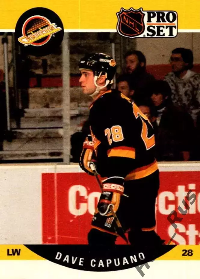 Карточка Dave Capuano/Дэйв Капуано (Vancouver Canucks/Ванкувер Кэнакс) НХЛ/NHL