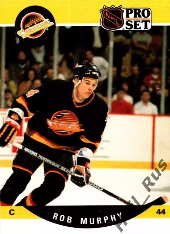 Хоккей. Карточка Rob Murphy/Роб Мерфи Vancouver Canucks/Ванкувер Кэнакс НХЛ/NHL