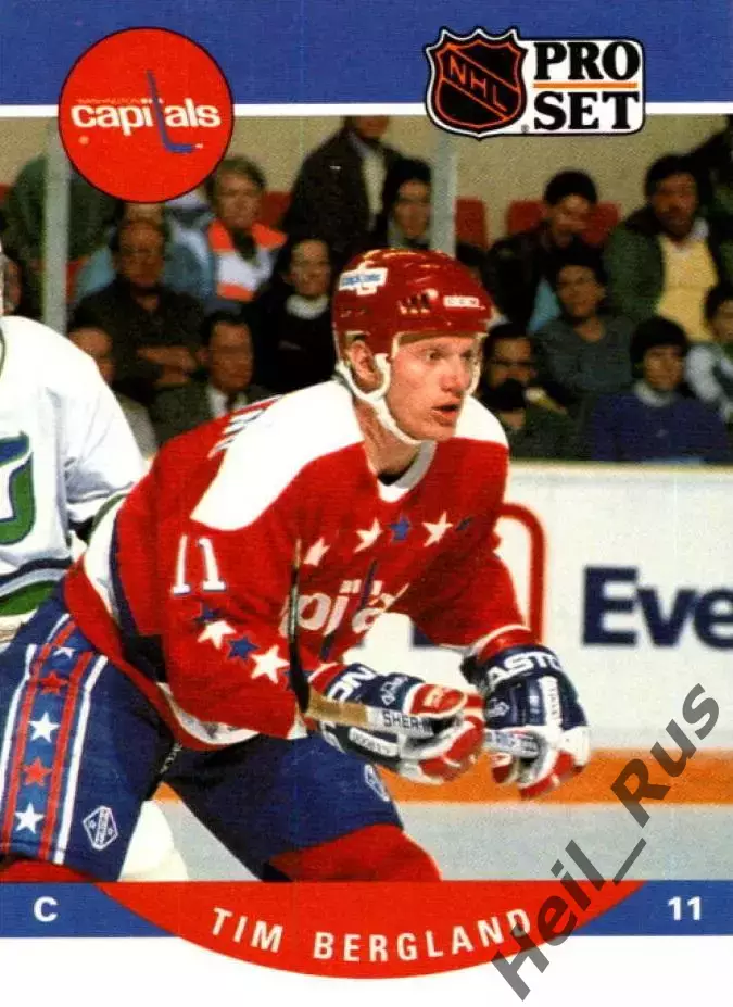 Хоккей; Карточка Tim Bergland/Тим Бергланд Washington Capitals/Вашингтон НХЛ/NHL