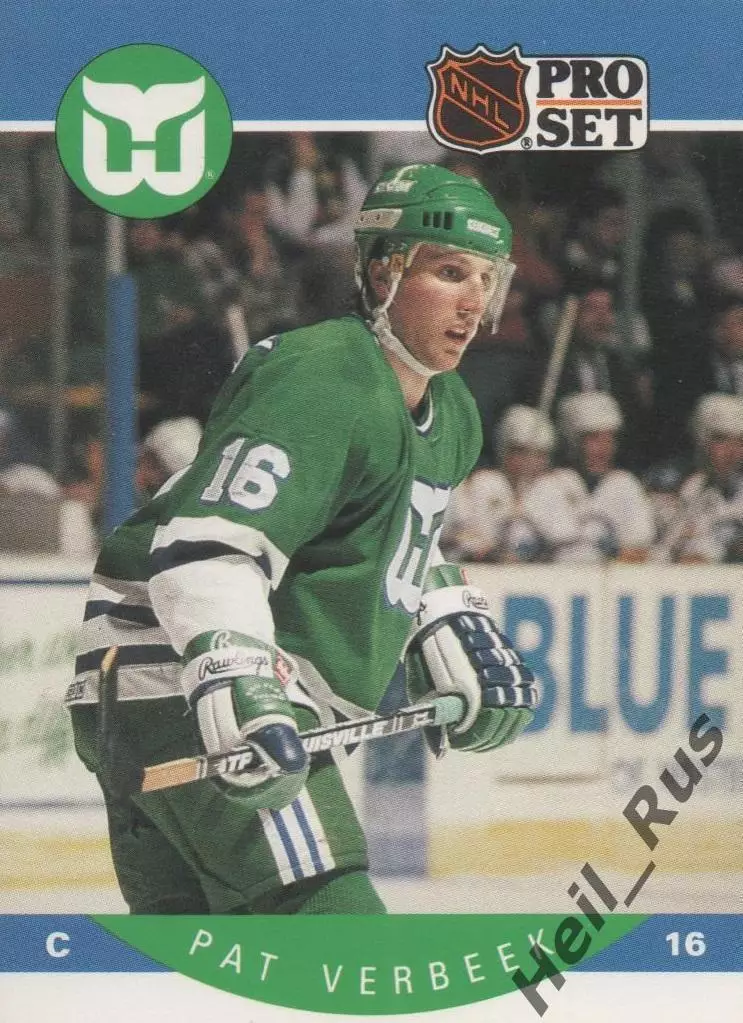 Хоккей Карточка Pat Verbeek/Пэт Вербик Hartford Whalers/Хартфорд Уэйлерс НХЛ/NHL