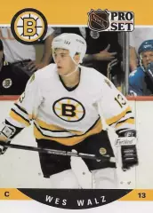 Хоккей. Карточка Wes Walz/Уэс Уолц (Boston Bruins/Бостон Брюинз) НХЛ/NHL 1990/91