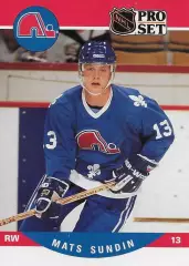 Хоккей Карточка Mats Sundin/Матс Сундин Quebec Nordiques/Квебек Нордикс, НХЛ/NHL