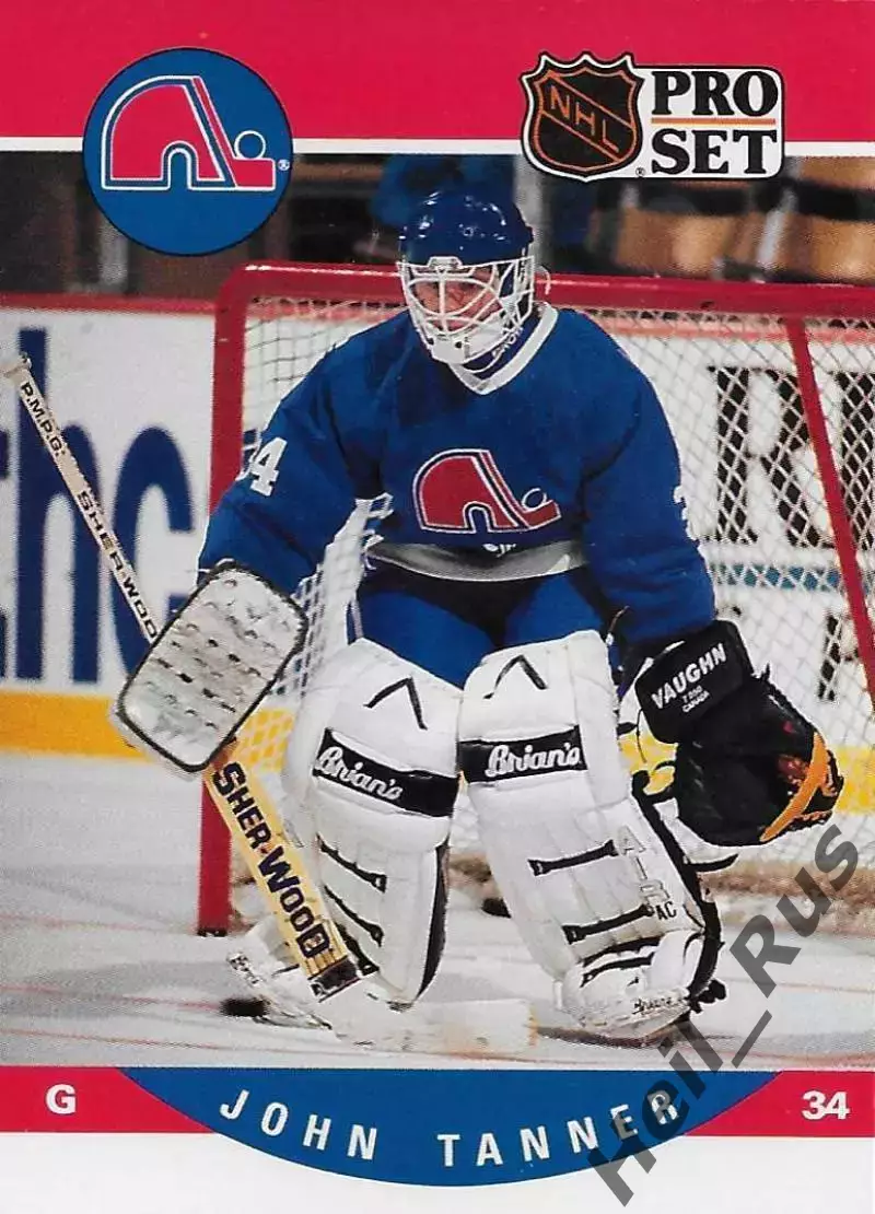 Хоккей. Карточка John Tanner/Джон Таннер Quebec Nordiques/Квебек Нордикс НХЛ/NHL