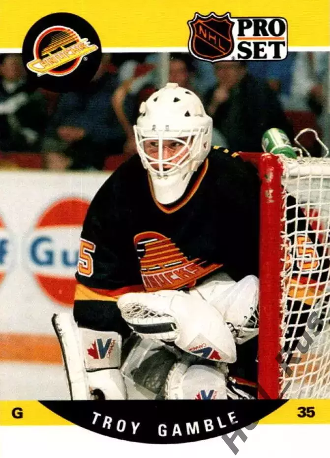 Хоккей Карточка Troy Gamble/Трой Гэмбл Vancouver Canucks/Ванкувер Кэнакс NHL/НХЛ