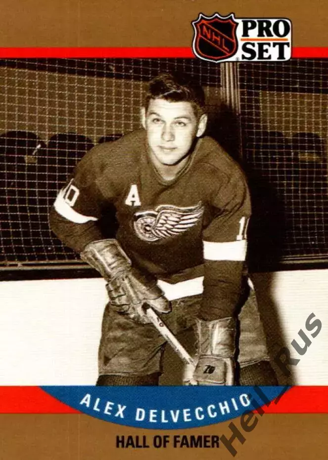Карточка Alex Delvecchio/Алекс Дельвеккио (Detroit Red Wings/Детройт) НХЛ/NHL