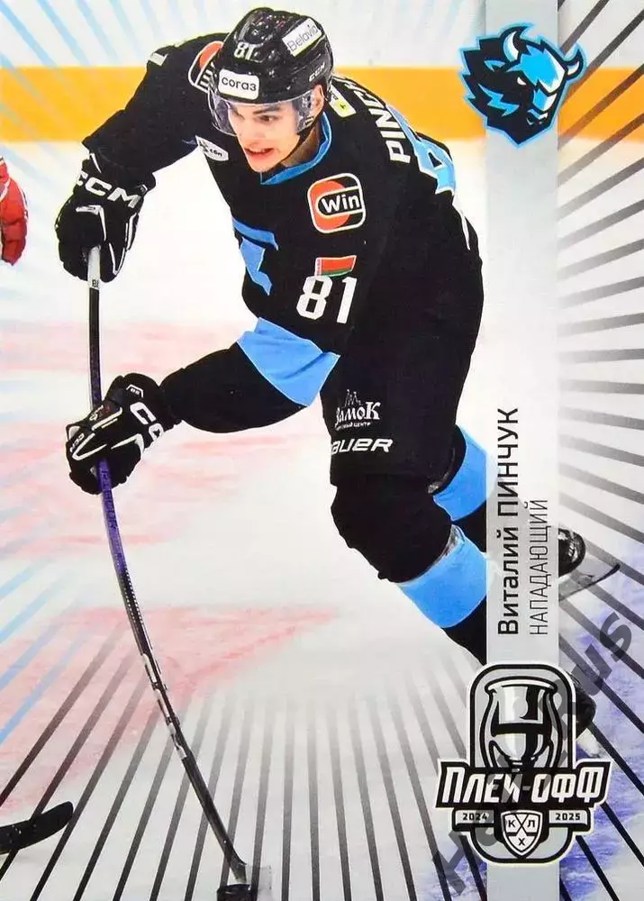 Хоккей. Карточка Виталий Пинчук (Динамо Минск) КХЛ/KHL сезон 2024/25 SeReal