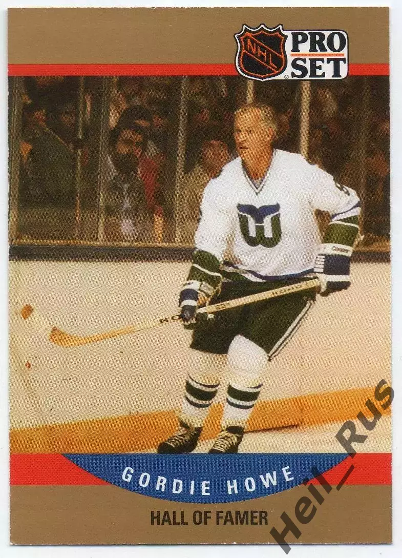 Хоккей; Карточка Gordie Howe/Горди Хоу Hartford Whalers/Хартфорд Уэйлерс НХЛ/NHL