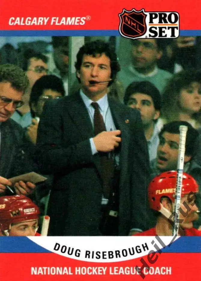 Карточка тренер D. Risebrough/Дуг Райсбро Calgary Flames/Калгари Флэймз НХЛ/NHL
