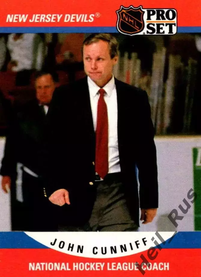 Карточка тренер Cunniff/Джон Каннифф New Jersey Devils/Нью-Джерси Девилз НХЛ/NHL