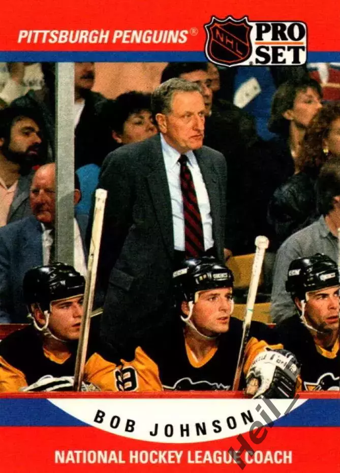 Карточка тренер Боб Джонсон (Pittsburgh Penguins/Питтсбург Пингвинз) НХЛ/NHL