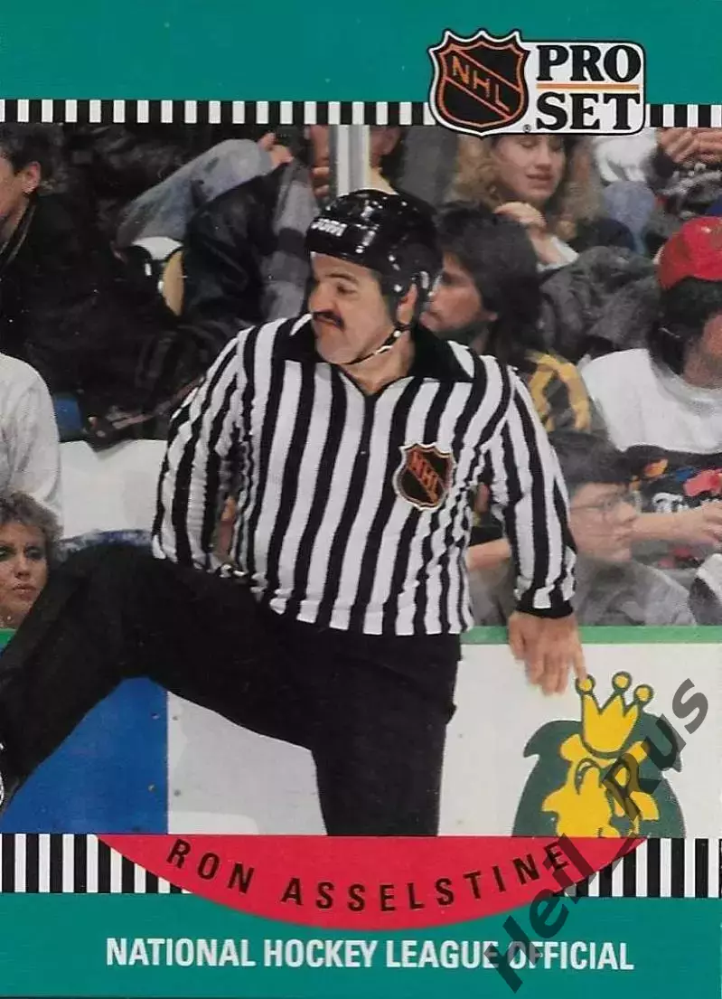 Хоккей. Карточка Referee/Linesman/Судья Ron Asselstine/Рон Ассельстайн НХЛ/NHL