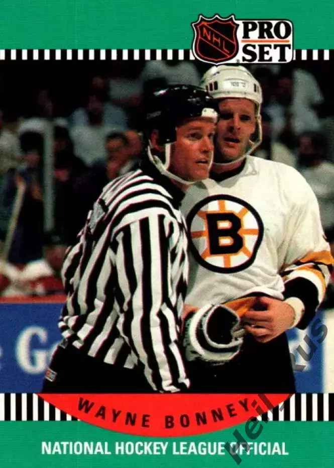 Хоккей. Карточка Referee/Linesman/Судья Wayne Bonney/Уэйн Бонни НХЛ/NHL