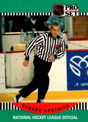 Хоккей. Карточка Referee/Linesman/Судья Gerard Gauthier/Жерар Готье НХЛ/NHL