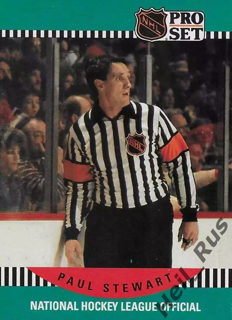 Хоккей. Карточка Referee/Linesman/Судья Paul Stewart/Пол Стюарт НХЛ/NHL