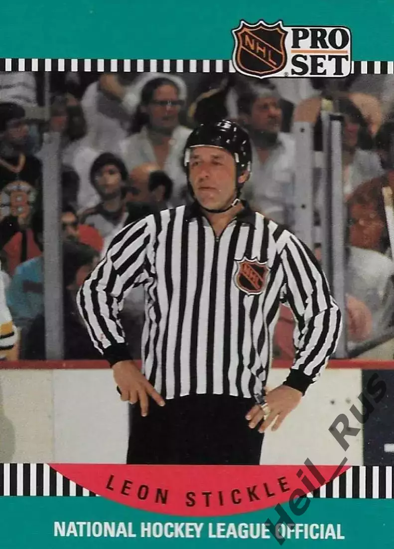Хоккей. Карточка Referee/Linesman/Судья Leon Stickle/Леон Стикль НХЛ/NHL