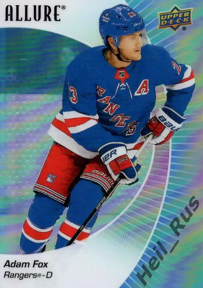 Хоккей. Карточка Adam Fox/Адам Фокс New York Rangers/Нью-Йорк Рейнджерс НХЛ-NHL