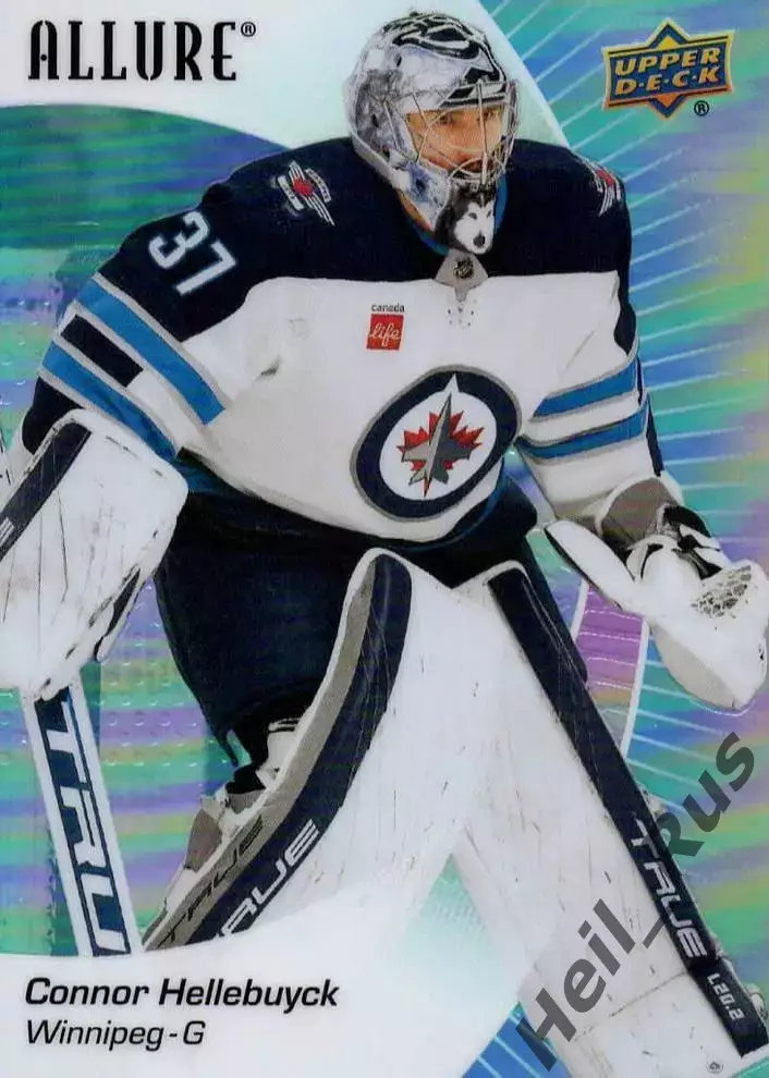 Карточка Connor Hellebuyck/Коннор Хеллебак Winnipeg Jets/Виннипег Джетс, НХЛ/NHL
