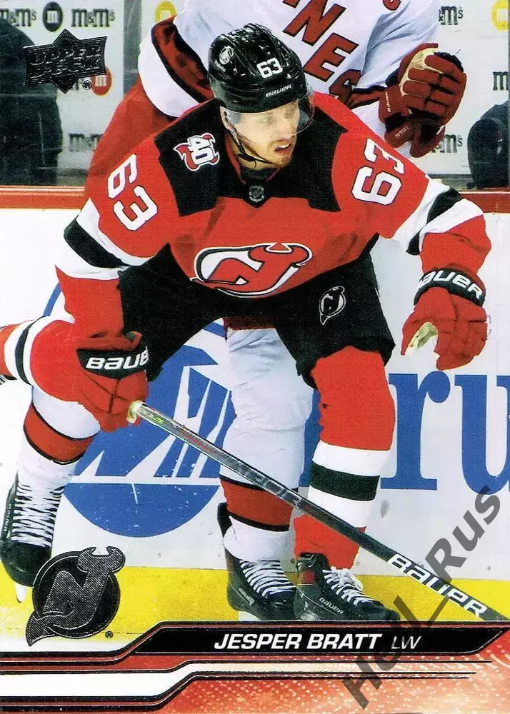 Карточка Jesper Bratt/Йеспер Братт New Jersey Devils/Нью-Джерси Девилз NHL/НХЛ