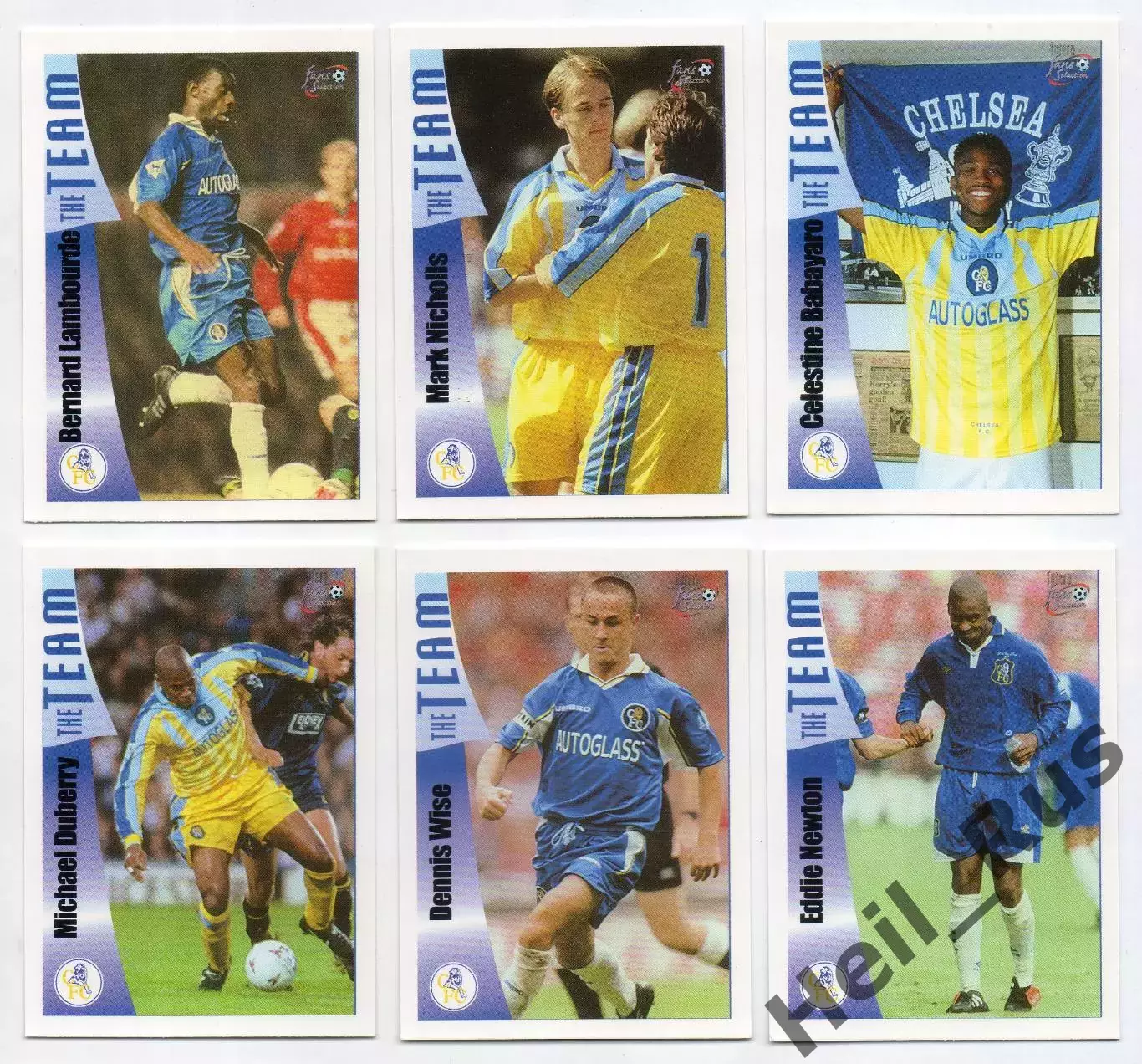 Футбол. 12 карточек Chelsea/Челси 1998 1