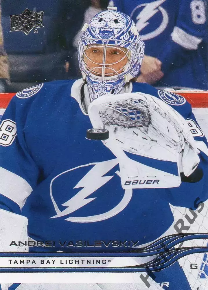 Карточка Андрей Василевский (Тампа-Бэй Лайтнинг/Салават Юлаев Уфа) НХЛ/NHL КХЛ