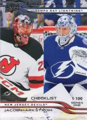 Карточка Якоб Маркстрем/Андрей Василевский (Нью-Джерси Девилз/Тампа-Бэй) НХЛ/NHL