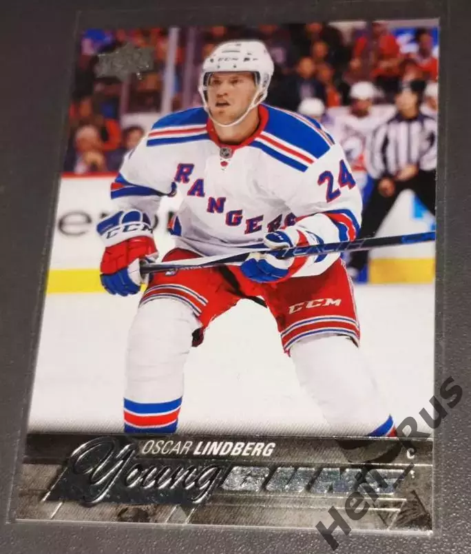 Хоккей. Карточка Оскар Линдберг (Нью-Йорк Рейнджерс, Динамо Москва) НХЛ/NHL, КХЛ