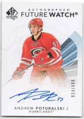 Карточка автограф Эндрю Потуральски (Каролина Харрикейнз, Авангард) НХЛ/NHL, КХЛ