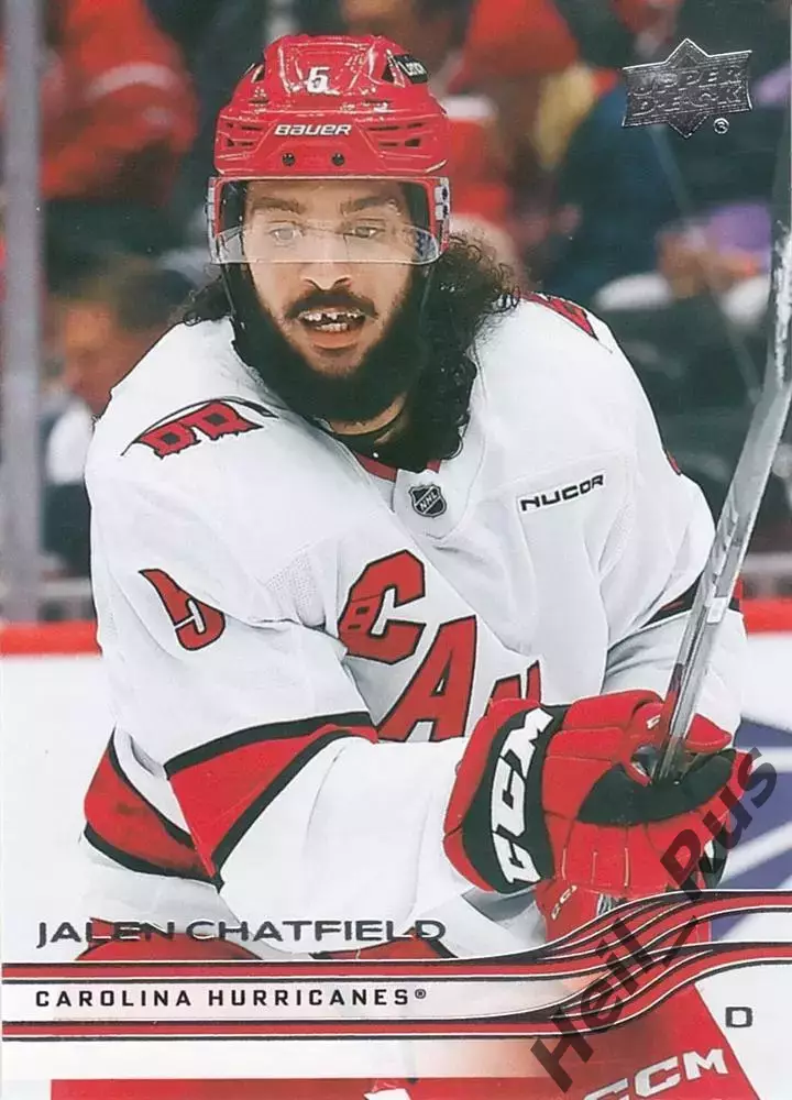 Карточка Jalen Chatfield/Джейлен Чатфилд (Carolina Hurricanes/Каролина) НХЛ/NHL