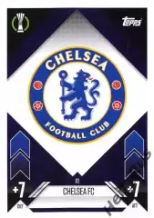 Футбол. Карточка Логотип/Эмблема Chelsea FC/Челси Лига Конференций 2024-25 TOPPS