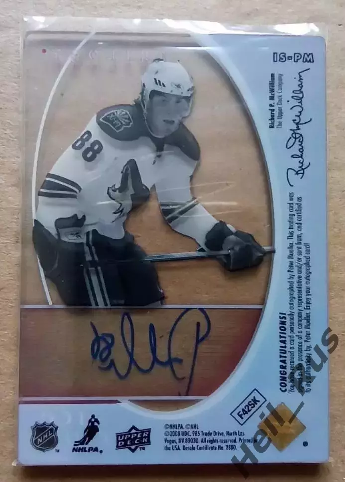 Карточка автограф Mueller/Петер Мюллер (Phoenix Coyotes/Финикс Койотис) НХЛ/NHL 1