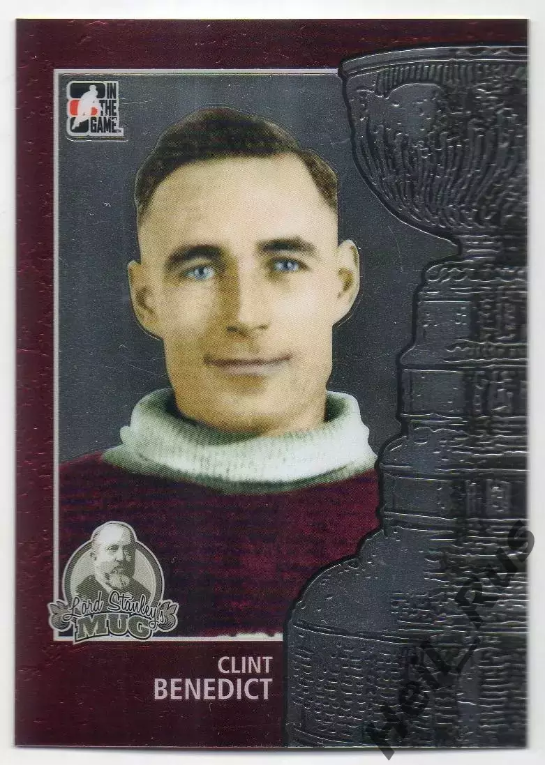 Карточка Clint Benedict/Клинт Бенедикт (Оттава Сенаторз/Монреаль Марунз) НХЛ/NHL