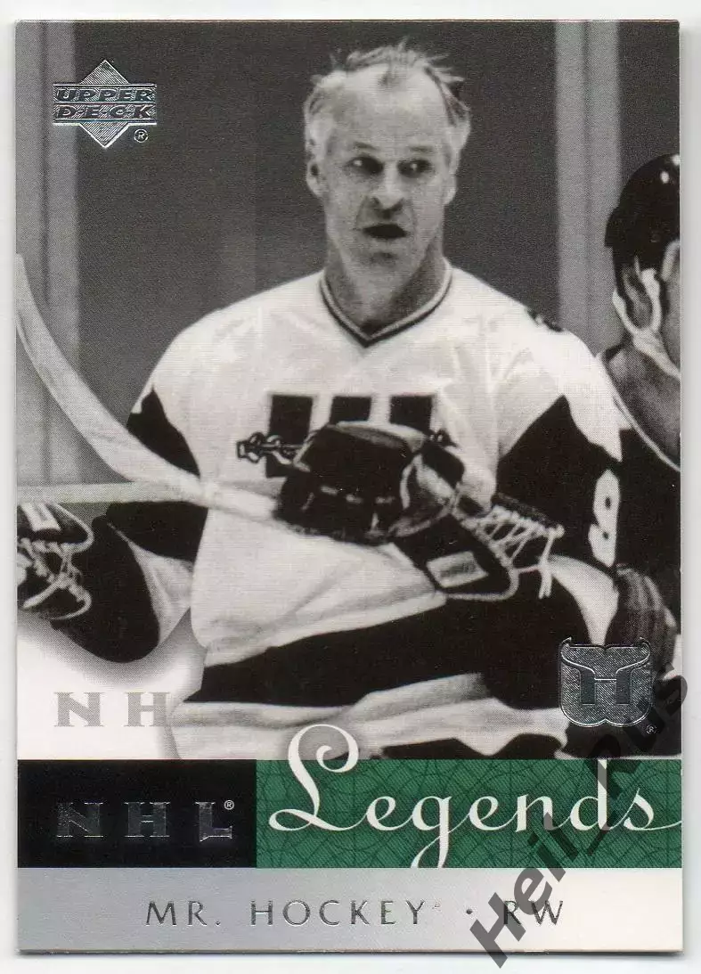 Хоккей; Карточка Gordie Howe/Горди Хоу Hartford Whalers/Хартфорд Уэйлерс НХЛ/NHL
