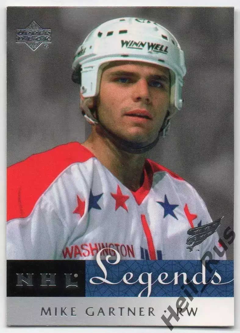 Хоккей. Карточка Mike Gartner/Майк Гартнер Washington Capitals/Вашингтон НХЛ/NHL