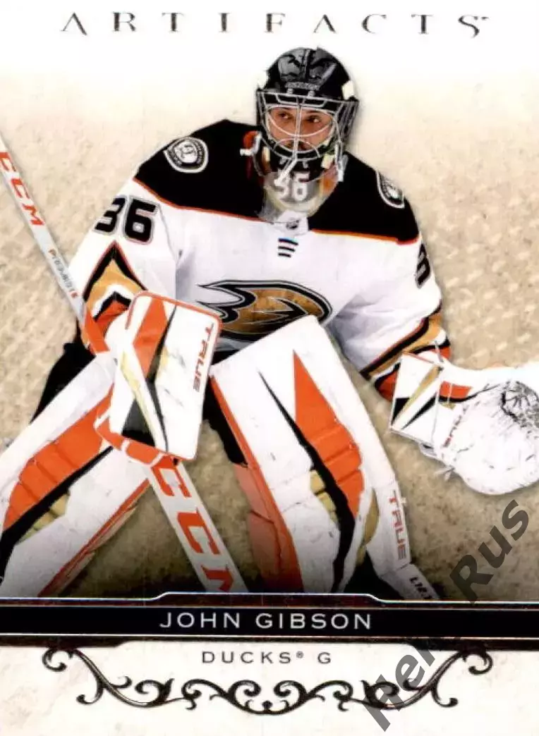 Хоккей. Карточка John Gibson/Джон Гибсон (Anaheim Ducks/Анахайм Дакс) НХЛ / NHL